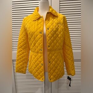 Ralph Lauren Women's Bright Yellow Quilted Jacket